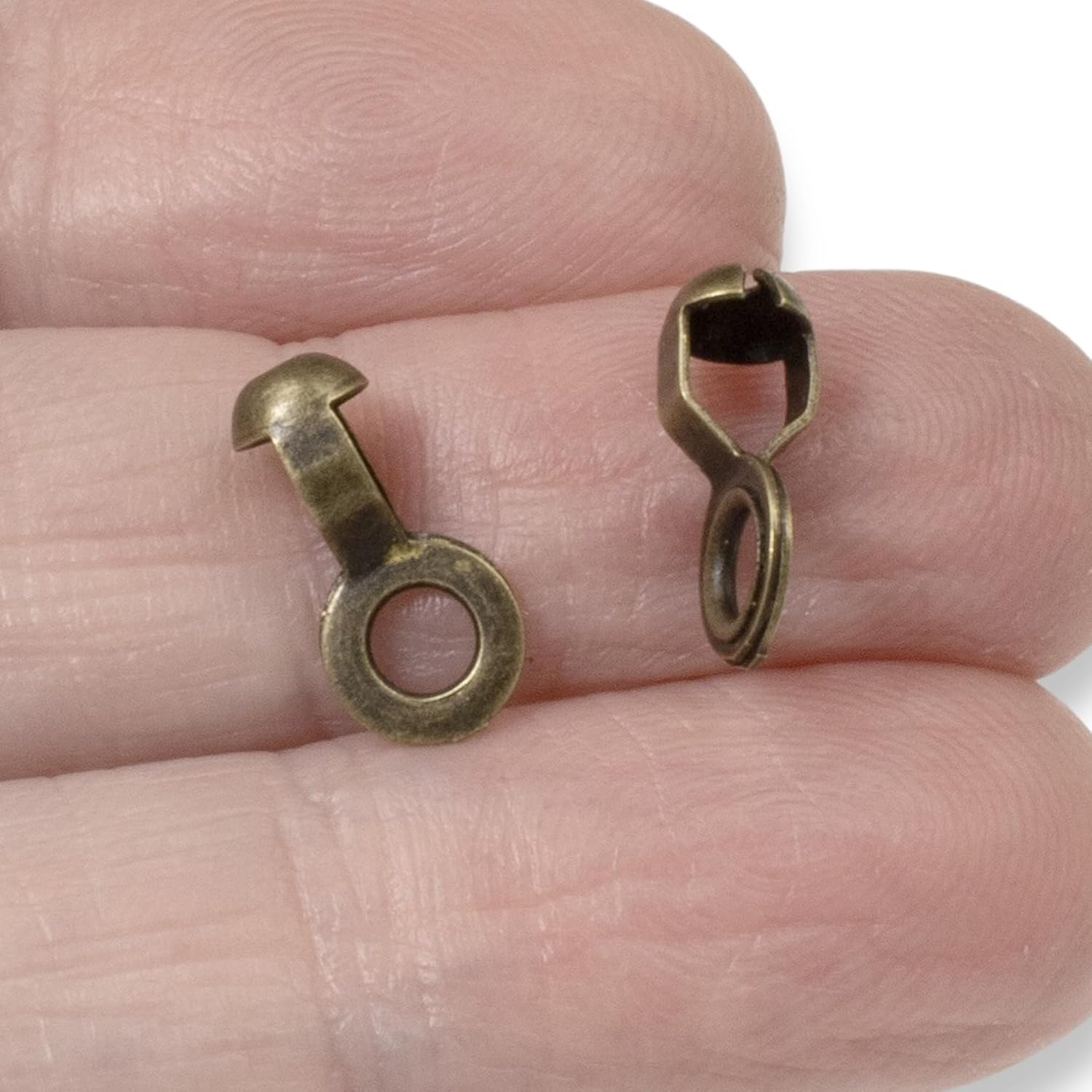 50 Antique Brown #6 Ball Chain Fan Pull Loop Connectors, Ceiling Fan Pull Link, "A" Couplings for DIY Fan Replacement Pulls