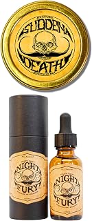 THE VINTAGE GROOMING CO. Sudden Death Strong Hold Mustache Wax and Night Fury Mustache Wax Remover Oil Set