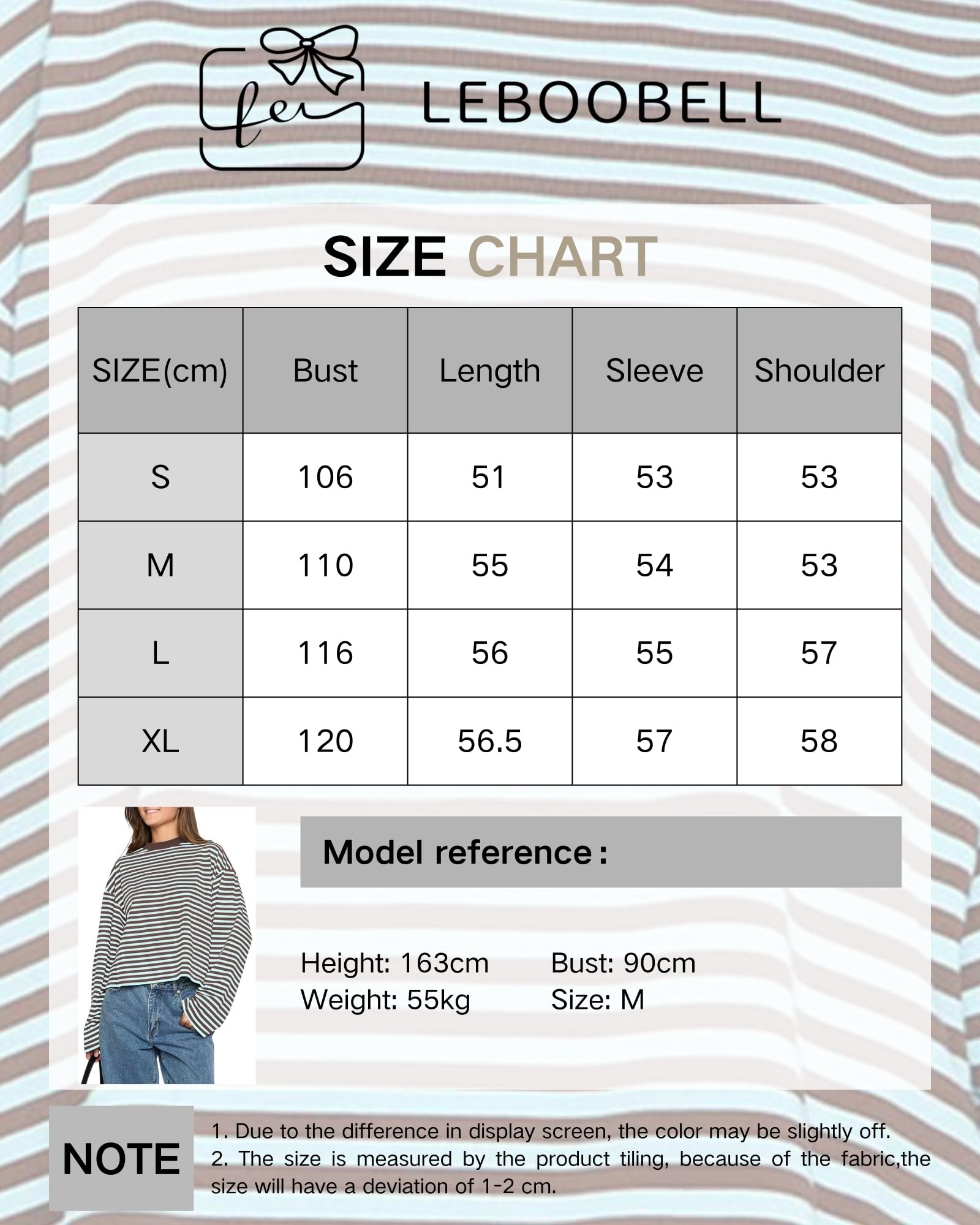 Sudadera Oversize de Mujer con Cuello Redondo a Rayas Manga Larga Estilo Y2K Ropa Informal para Salir - 5