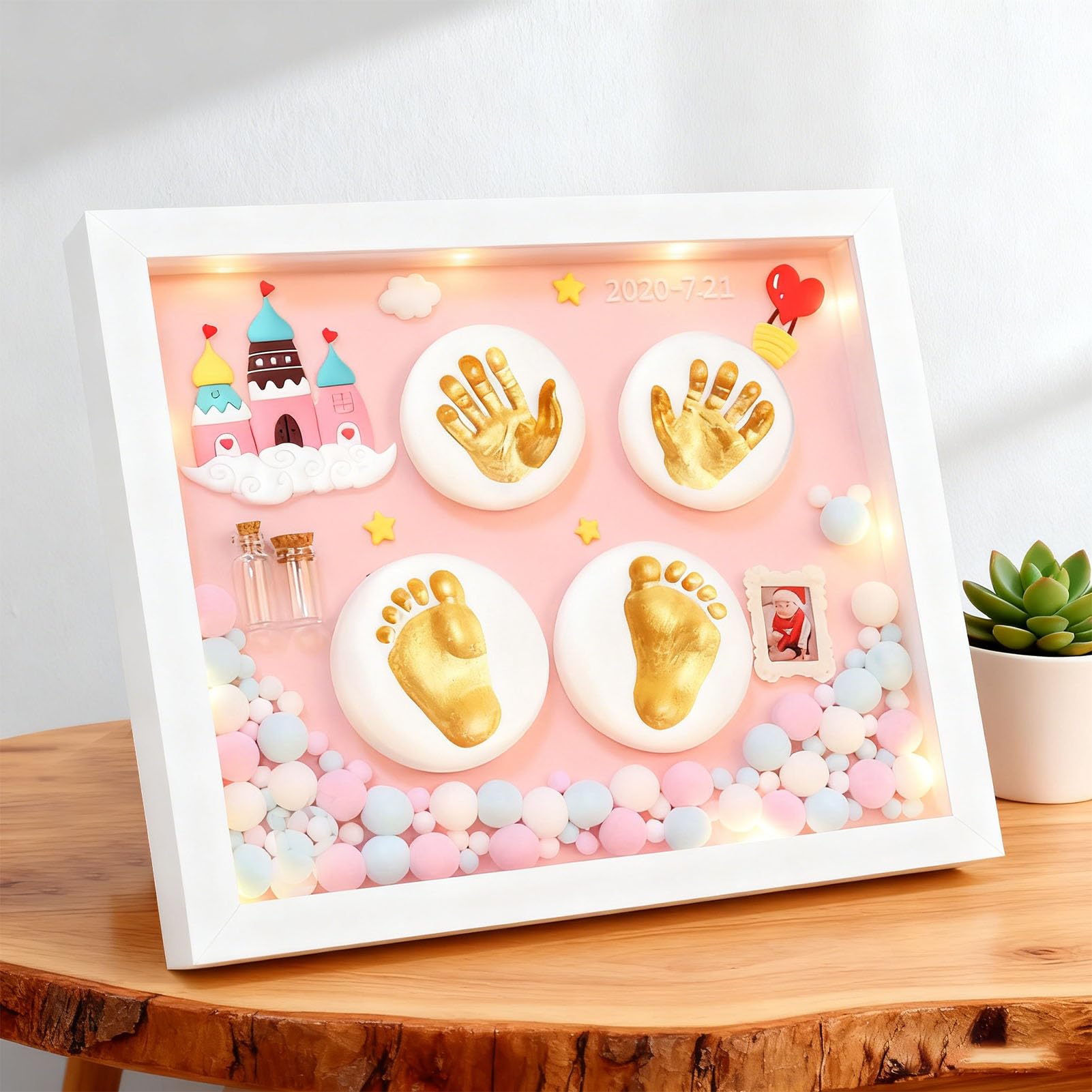Baby - Handabdruck - Fu ß Abdruck - Maker - Set klarer Abdruck (Typ 2)