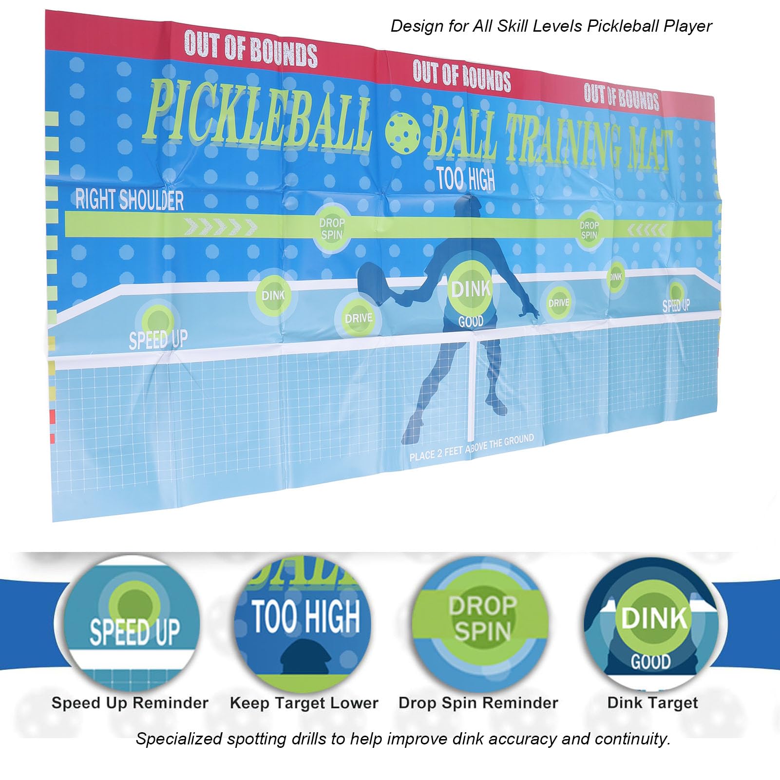 Tappetino da Rimbalzo da Muro per Allenamento con Zone Target