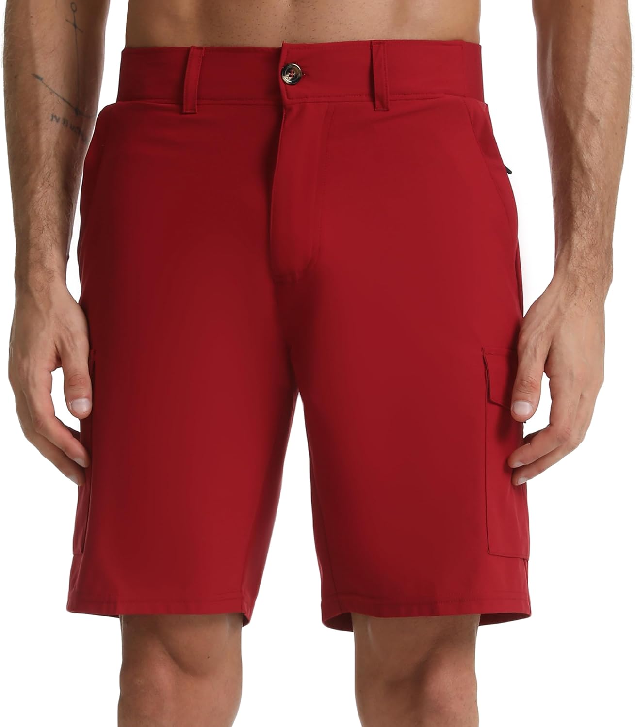 Haowind Men's 9“ Quick Dry Hiking Cargo Shorts-Lightweight Performance Shorts with 5 Pockets for Golf Travel Casual Work