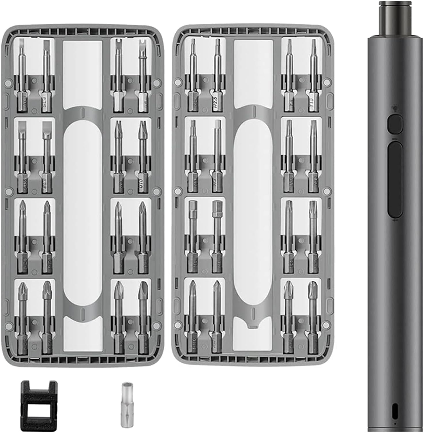 Electric Screwdriver Set - Cordless Precision Tool with 5-Speed Settings 32 Magnetic Bits and 4 LED Lights for