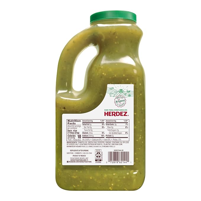 Salsa Verde Herdez Suave, 68 oz (2 kg) - Salsa de Tomatillo miniatura 4
