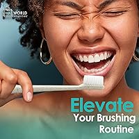 Vista 2 de World Amenities Kit dental de papel Kraft - Cepillo de dientes de paja de trigo y pasta de dientes Kit de cuidado dental (25)