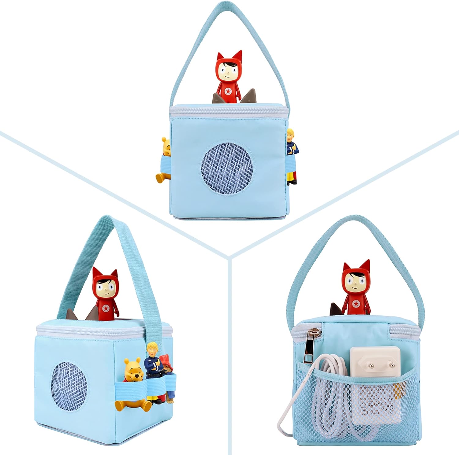 Annmore Carrying Case for Toniebox, Storage Organizer for Audio Player and Figures, Compatible with Version 1 and 2 (Blue) - Image 8