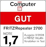 Fritz! Repeater 2700 (Ultra-Fast Wi-Fi 7 with up to 6,500 Mbps, Optimised WLAN Range, WLAN Mesh, Easy Setup, Highest Security Standard Thanks to WPA3/2, German Version) - 5