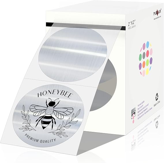 Amazon.com: PARLAIM 2 Inch Brushed Sliver Circle Thermal Sticker ...