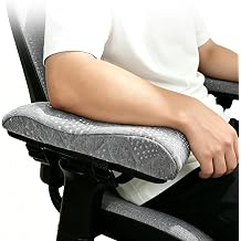 Soft Office Chair Armrest Pads, Comfort Elbow Pillows, Gray Arm Rest Pads, Set of 2