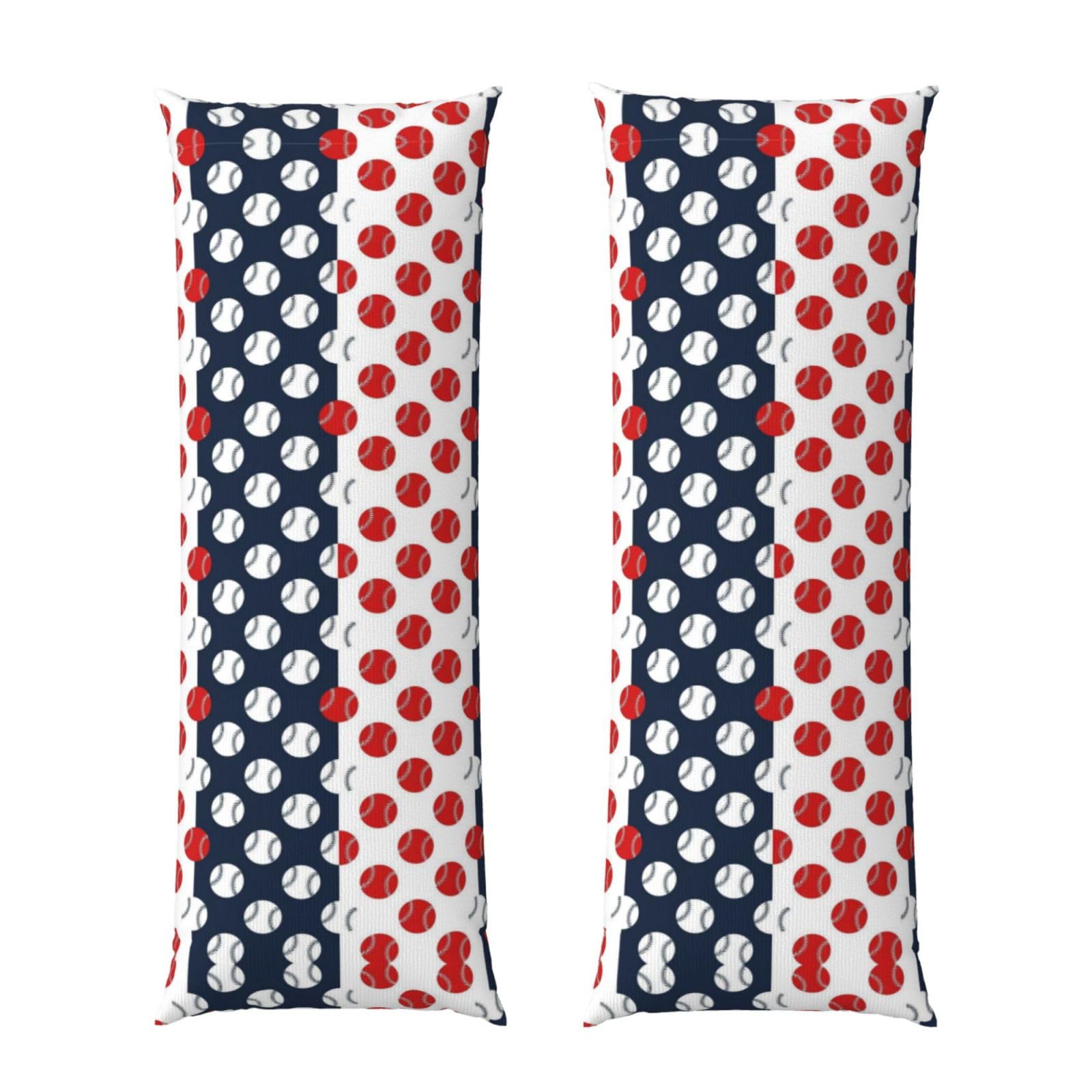 Body Pillow Cover 20x60 Baseball American Flag, Plush Flannel Long Pillowcase with Zipper, Soft Cozy Cushion Protector, Wrinkle Free for Bed Sofa Home