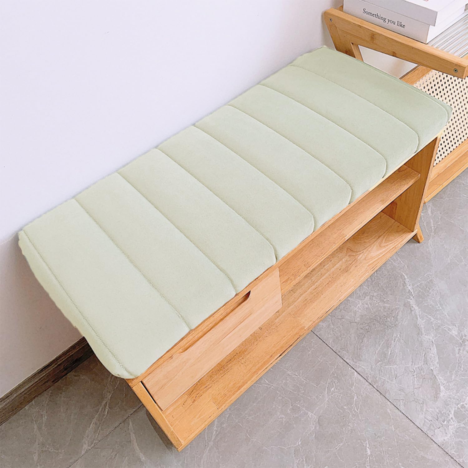 Panca antiscivolo 130 x 50 cm per interni finestra sedile Pad Anti Cat Scratch Fur Cush per scarpiera pianoforte bianco crema comodo e supporto slish