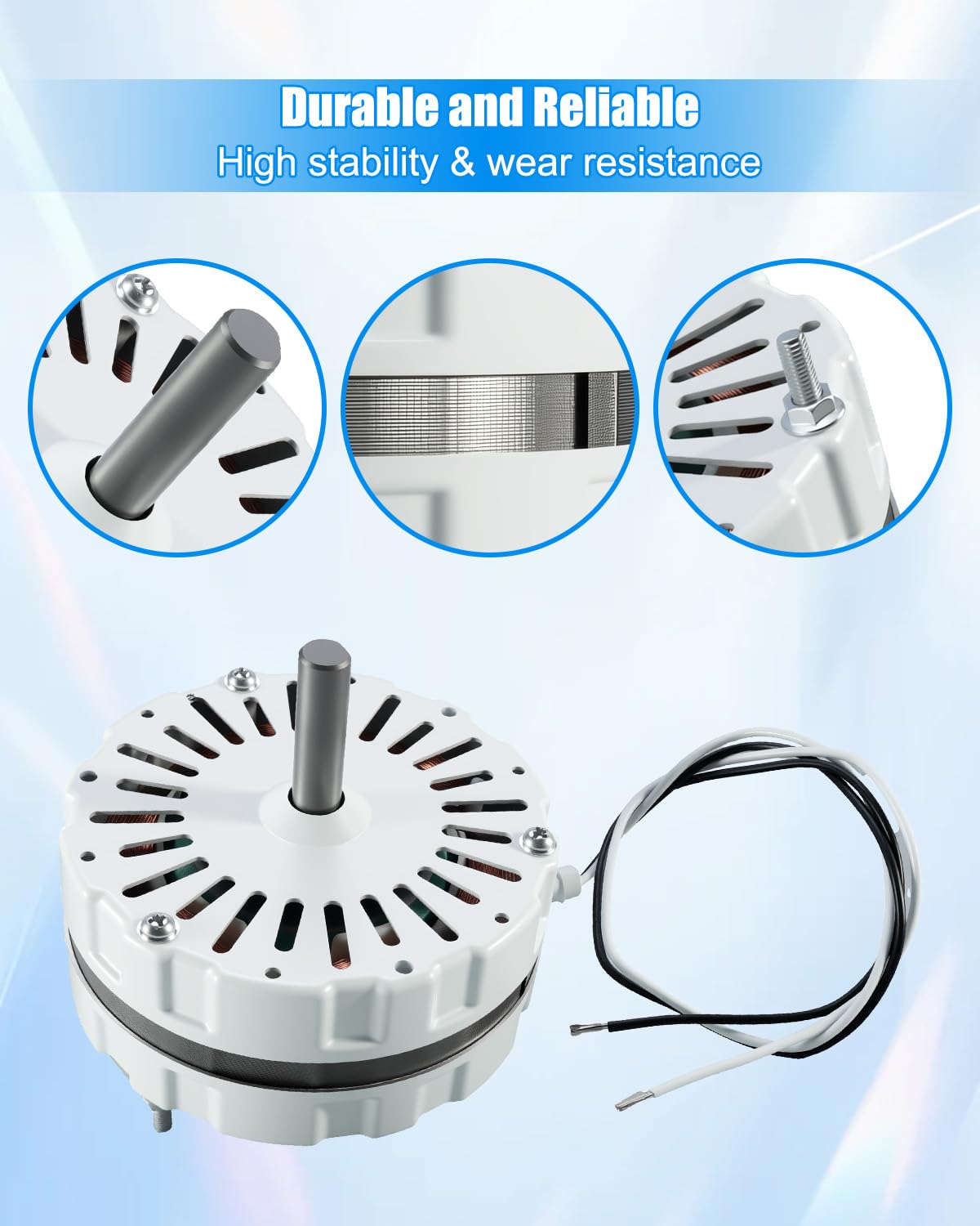F0510B2944 Attic Ventilation Fan Motor Fit for Lomanco 2000 & 1800 Series, Power Attic Vent Fan Motor Replace F0510B2497 A0416B2059 A0510B2389 and More