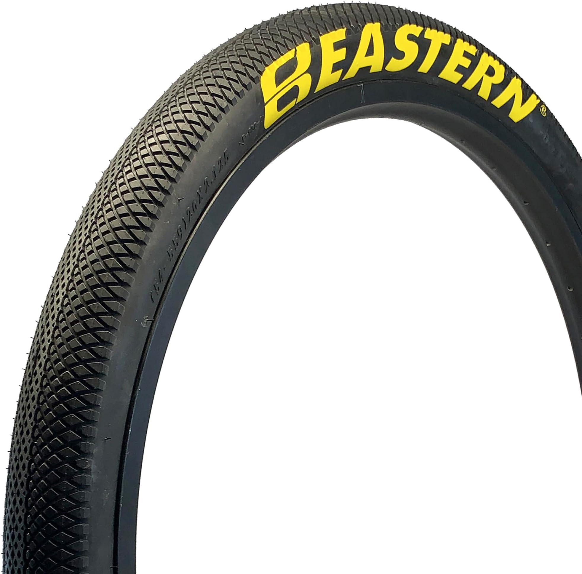 Eastern Growler Tyre 26 x 2.125 (Black/Silver/Yellow) - Multi-Surface, Ideal for Cruisers, Street, E-Bikes, Folding Bikes