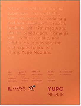 Yupo Paper L21-YUP197W912 White Sheets, 9" x 12", 10 count