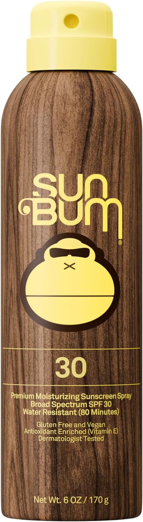 Sun Bum Original SPF 30 Sunscreen Body Spray - Broad Spectrum Moisturizing Sunscreen with Vitamin E - Hawaii 104 Act Compliant (Made without Octinoxate & Oxybenzone) - 6 oz