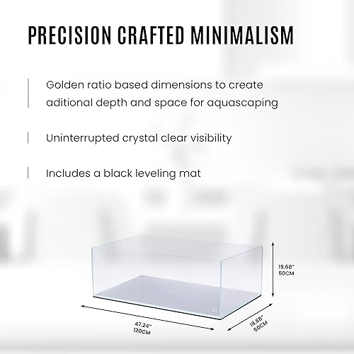 Miniatura 108 de Ultum Nature Systems - Acuario sin marcos ultratransparente, cristal con poco hierro, bordes con corte a inglete a 45º, grosor de 13/64 a 15/32