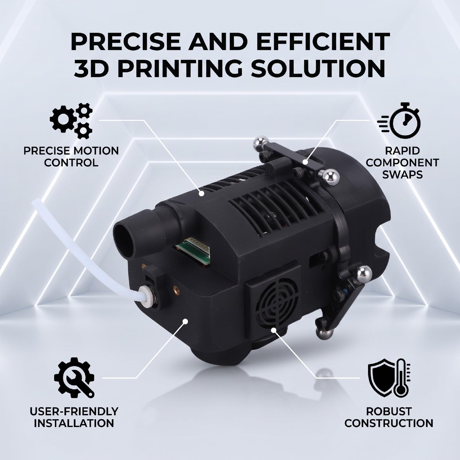 Bewinner Impresora Efector Completamente Ensamblado para T1 PRO T1 Max | Módulo efector ABS y kit hotend, módulo de respuesta integrado, cabezal de impresión de intercambio rápido, control de