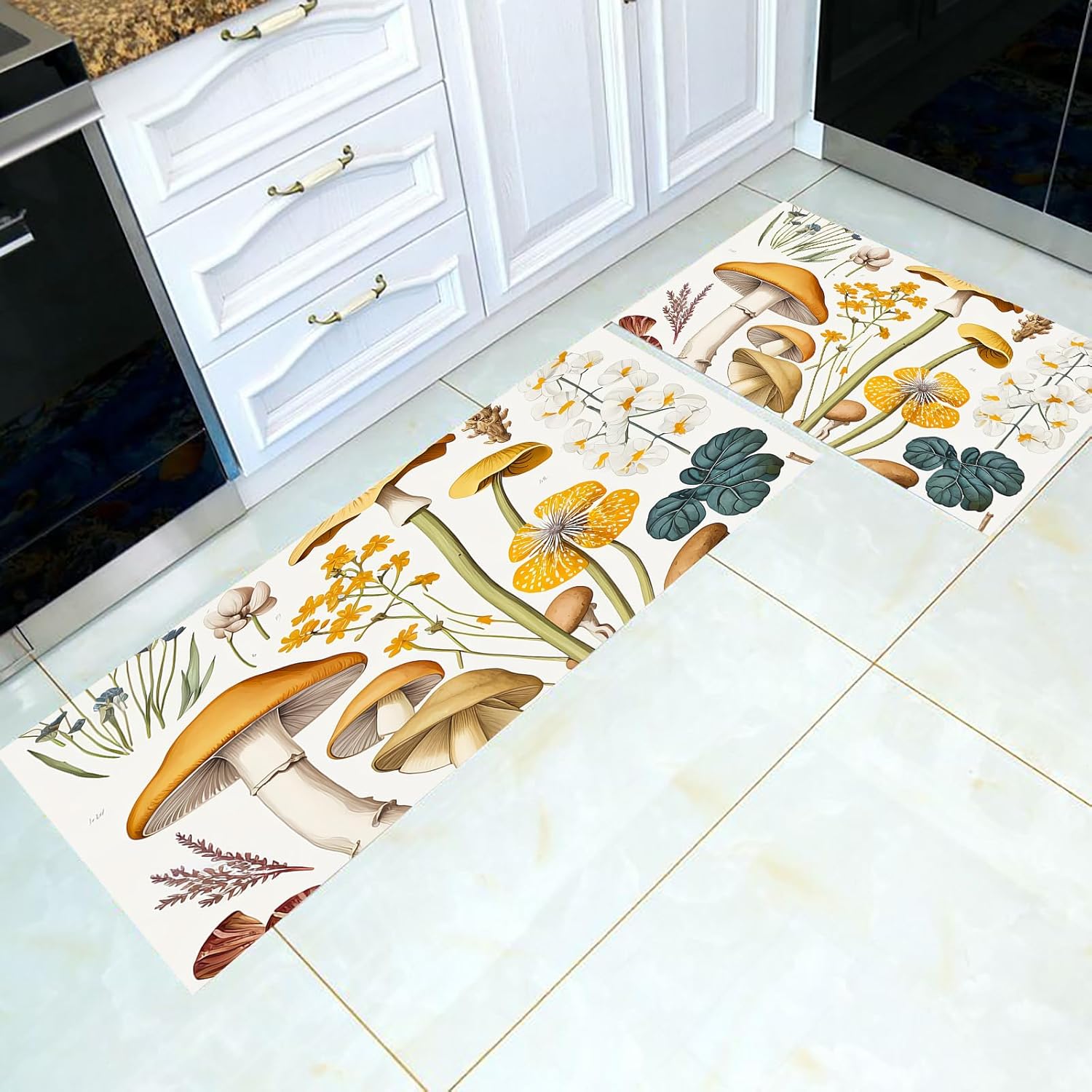SUICRA Aesthetics Mushroom Kitchen Mat Cushioned Kitchen