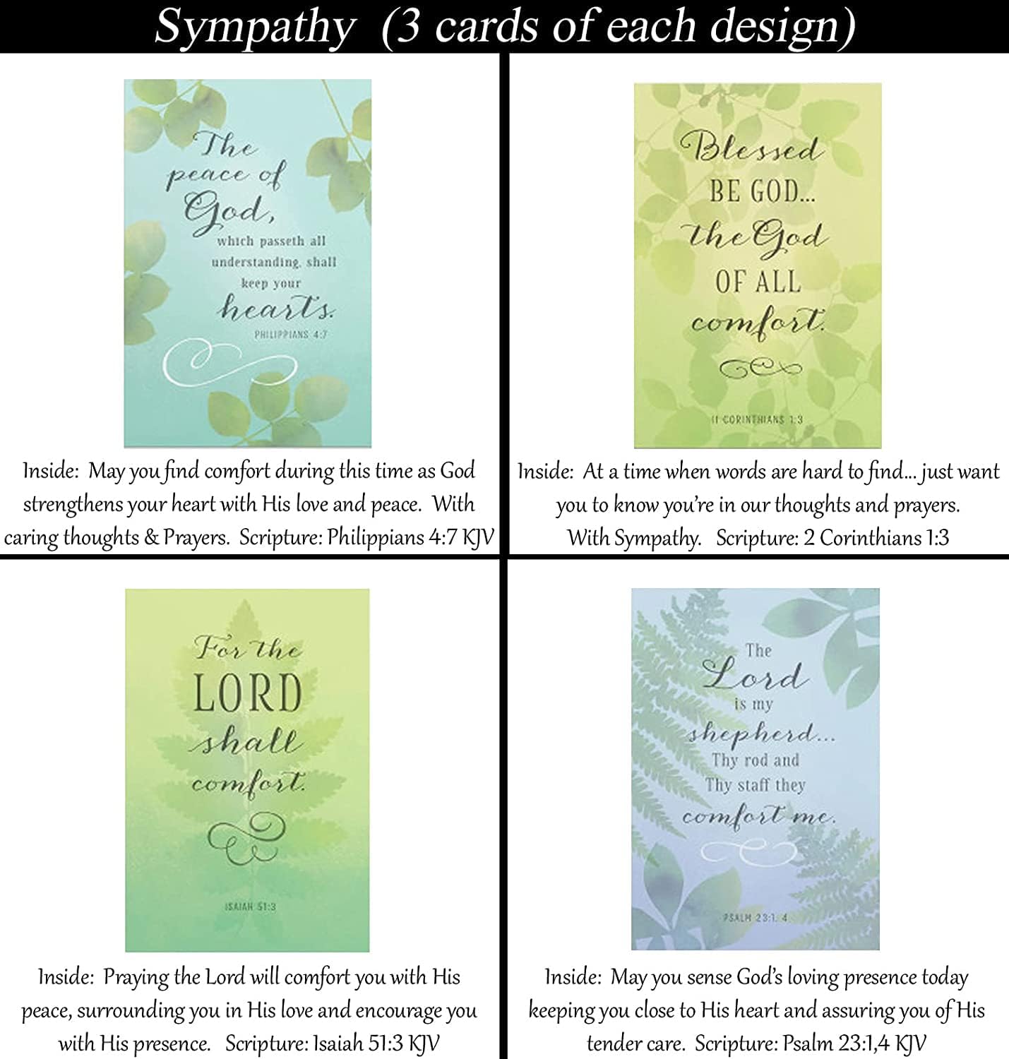 72 count All Occasion Christian/Religious Greeting Card Assortment w/Scripture ~ DS ~ 6 FREE Cards w/purchase