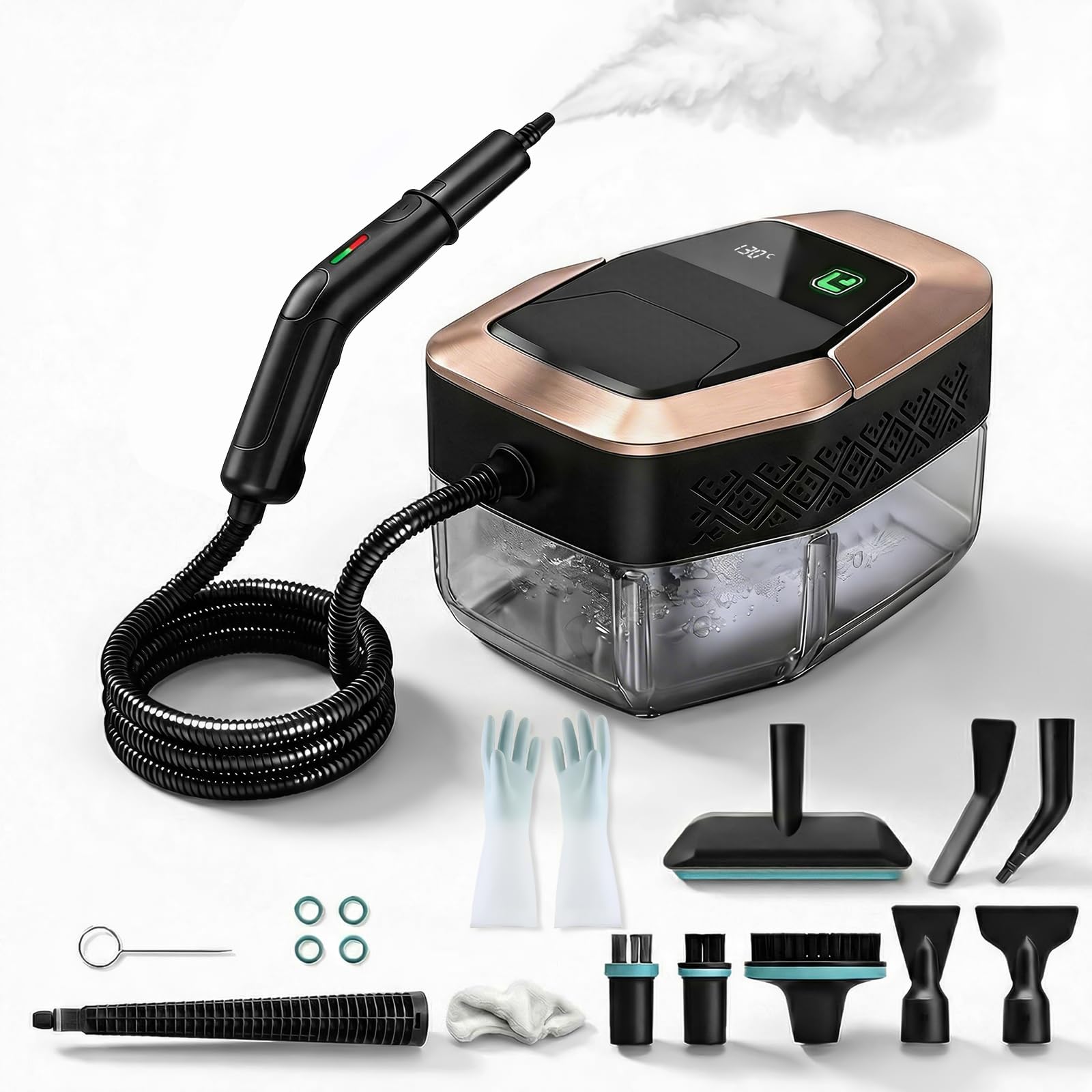 Photo 1 of Steam Cleaner, 3 Level Adjustable Pressurized Steam Cleaner for Home, 10s Heat-Up Handheld Steamer for Cleaning, 1.9 Qt Tank Portable Steam Cleaner for Car, Home, Tile, Grout