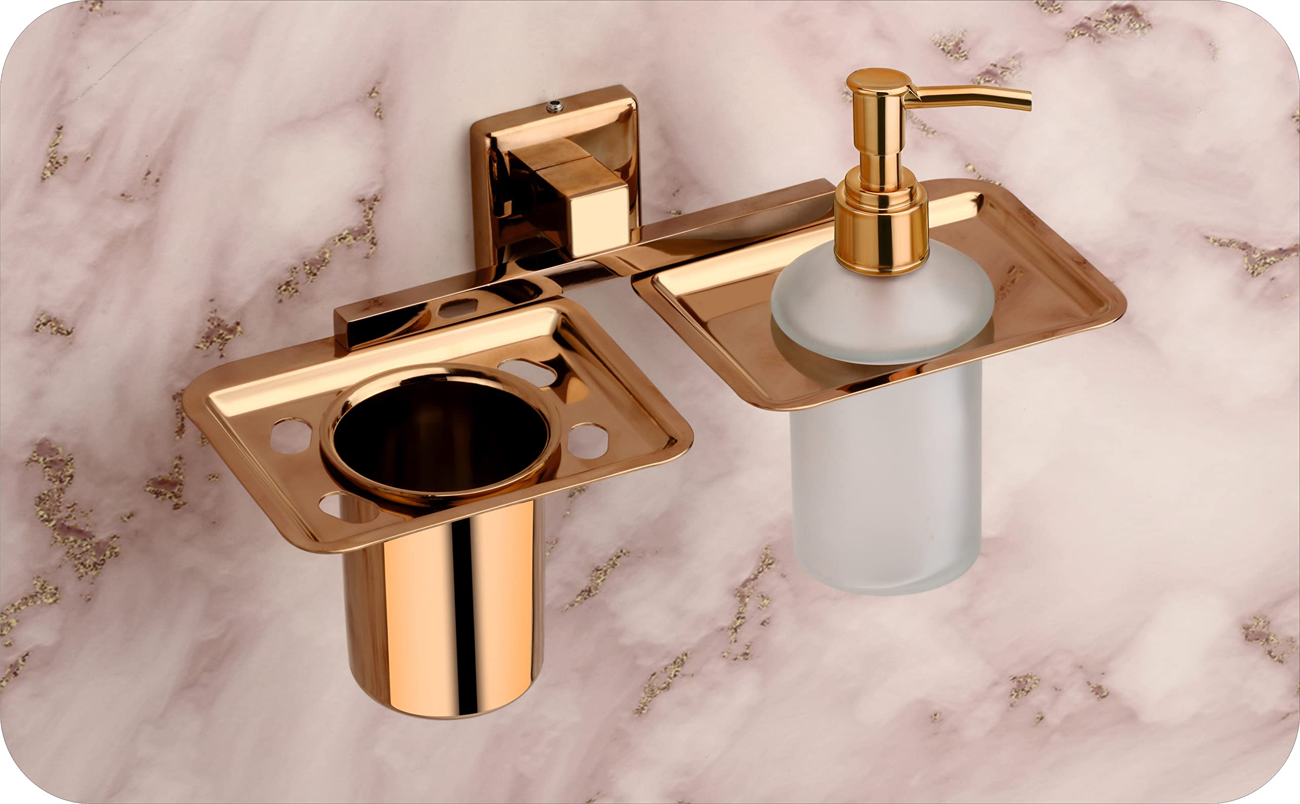 See full amazon price history chart for KANJAL soap Dispenser with Toothbrush Holder for washbasin Liquid Dispenser and Brush Holder for Bathroom Tumbler Holders dispensers 40(304 Stainless Steel,Rose Gold pvd,Frosted Glass) KANJAL soap Dispenser with Toothbrush Holder for washbasin Liquid Dispenser and Brush Holder for Bathroom Tumbler Holders dispensers 40(304 Stainless Steel,Rose Gold pvd,Frosted Glass) (B0BW9HZDSD) Amazon Price History, Amazon Price Tracker