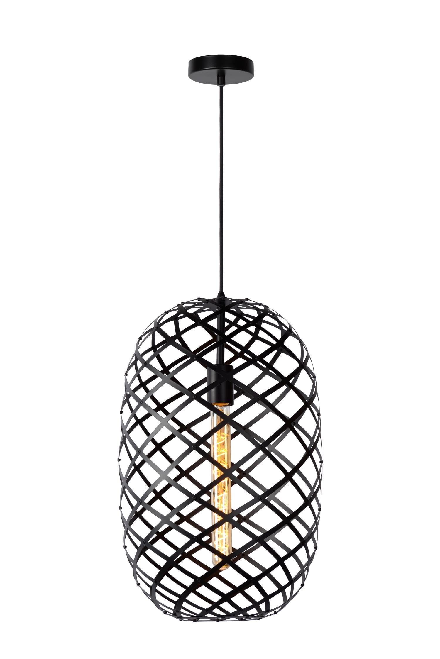 Lucide Schwarz Wolfram - Pendelleuchten - Ø 32 Cm - 1Xe27