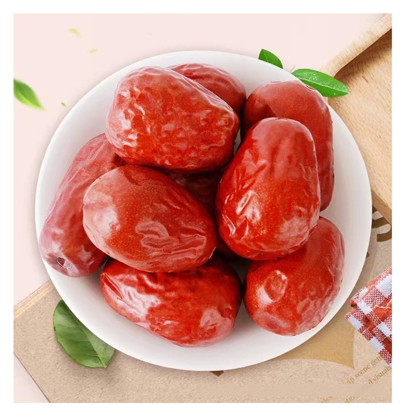 500 g de dátiles rojos dulces, de pulpa espesa y huesos pequeños; Suave, masticable y dulce, perfecto for gachas, sopa o for comer tal cual.(2pcs)