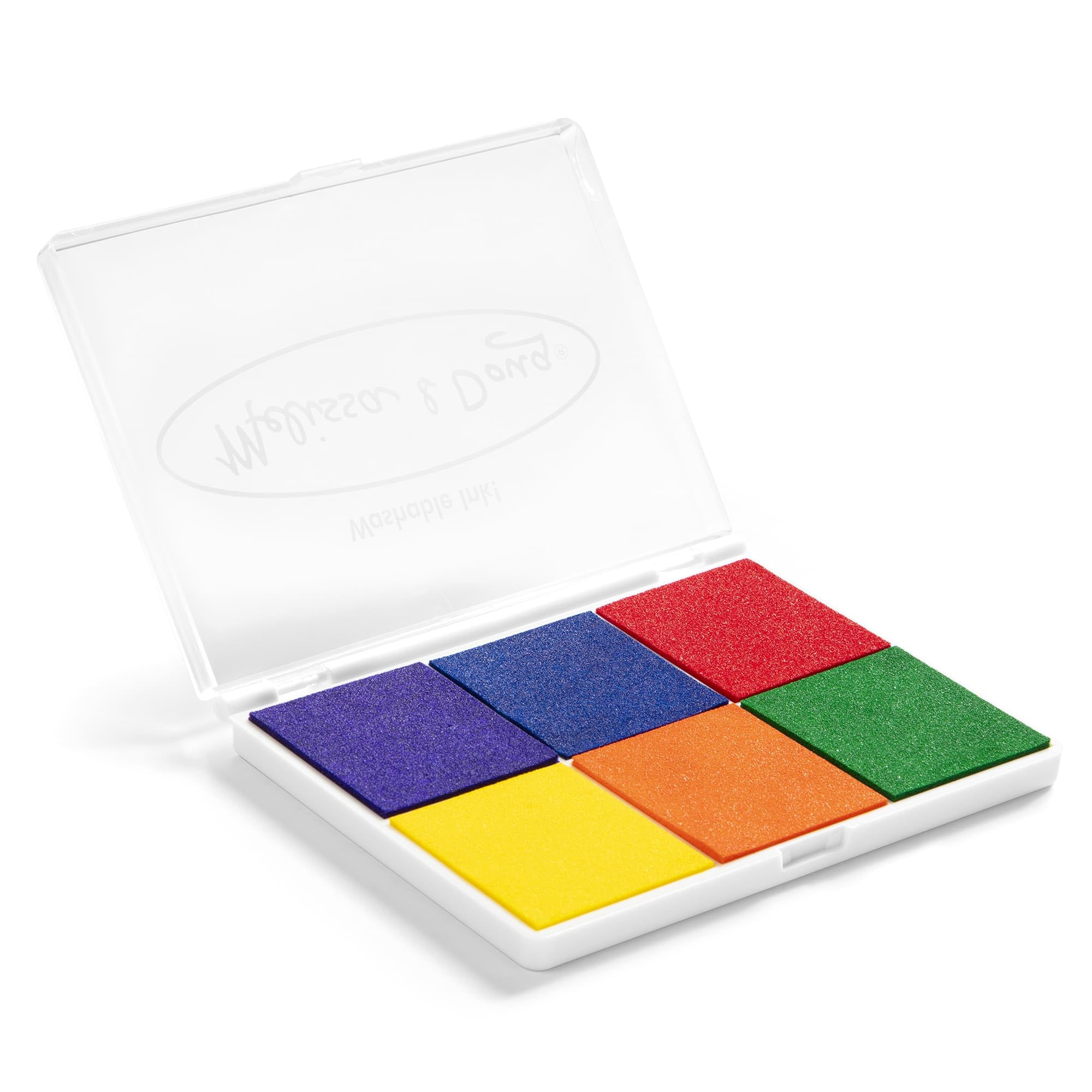 Melissa & Doug Almohadilla de tinta para estampar, Tinta lavable multicolor para sellos, Juguete creativo, Actividades creativas, Juego creativo para niños y niñas de 3 4 5 6 7 años