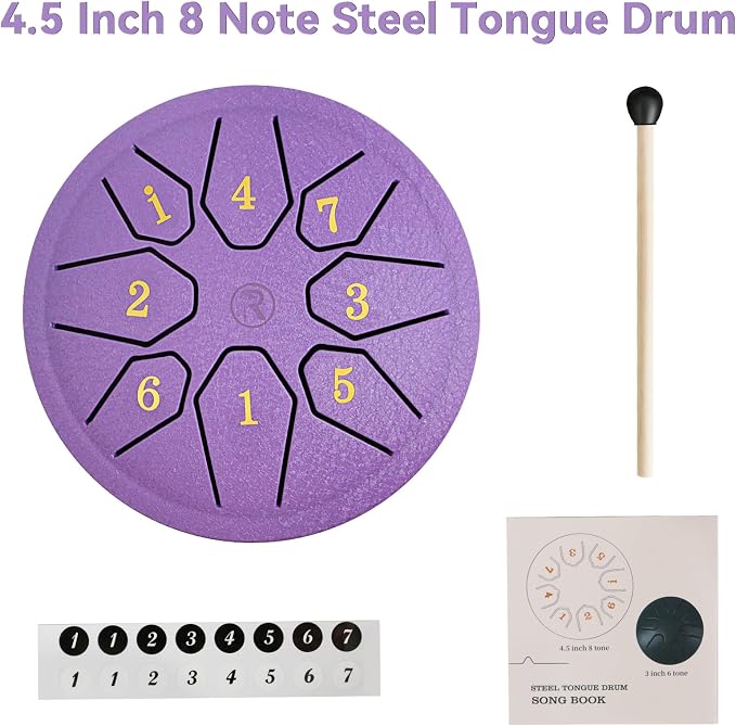 RANMING Steel Tongue Drum Set C Key con accesorios miniatura 6