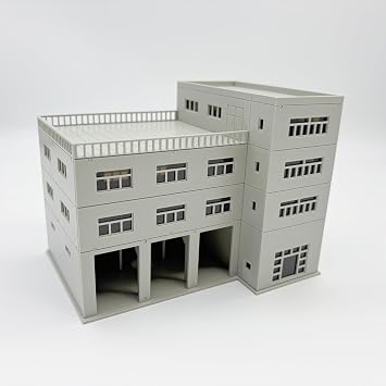 Mycity 1/150, 1/100, 1/87, 1/72, 1/64, 1/50 Multi Scale Garage Building Scene, Three Story Building Model 1/50