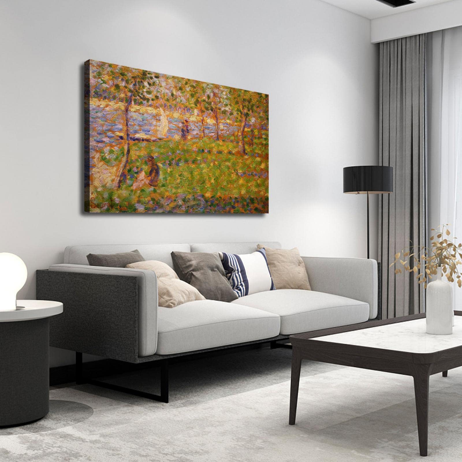 Amazon.co.jp: ジョルジュ・スーラ-ヨット1884レトロ点描画