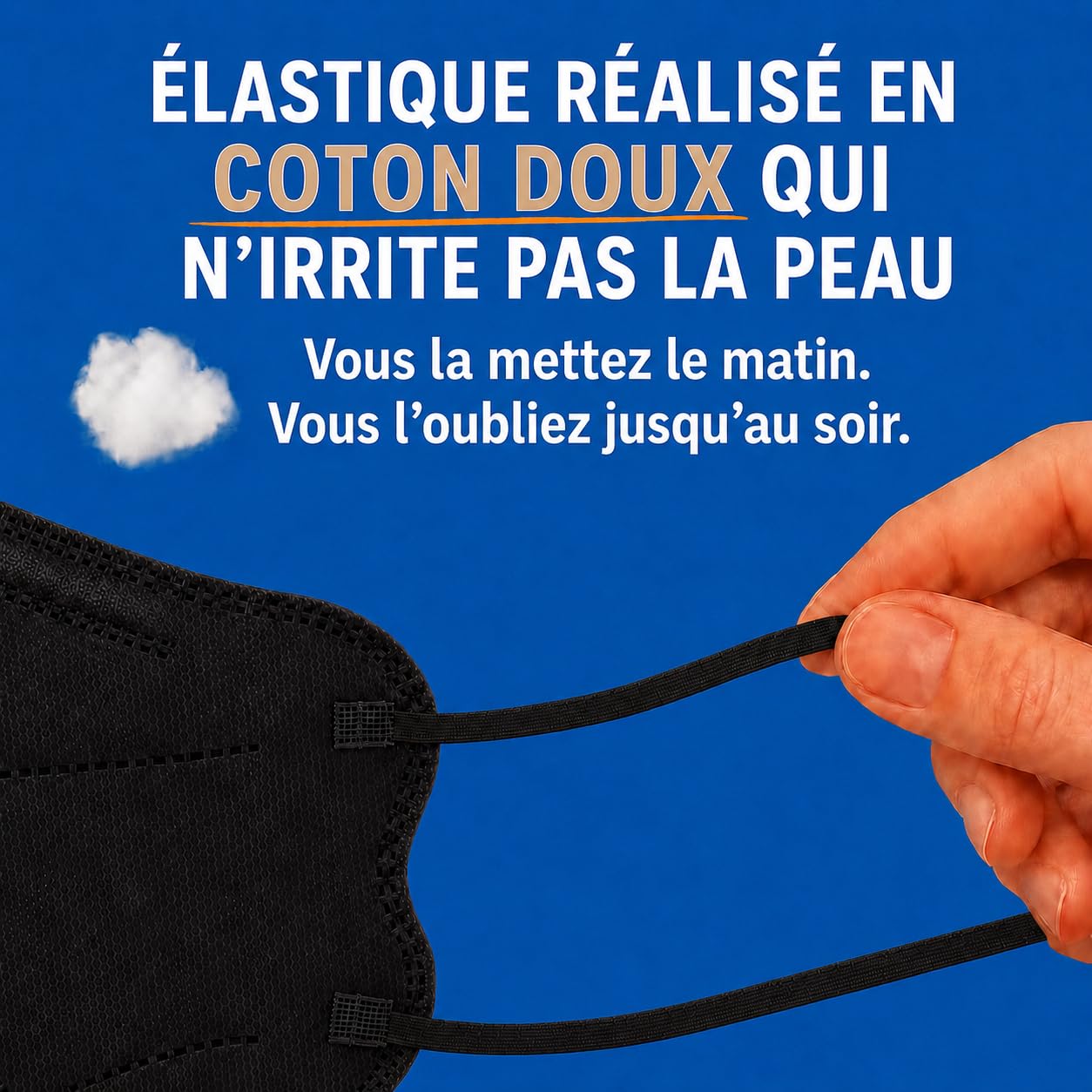 50 Masque FFP2 Made in Italy noires Certifiés CE, Masque Jetable 4 Couches sans Valve, Masques Respiratoire de Protection contre la Poussière et Pollen, Masque a Forte Filtration BFE≥95, 50 Piéces