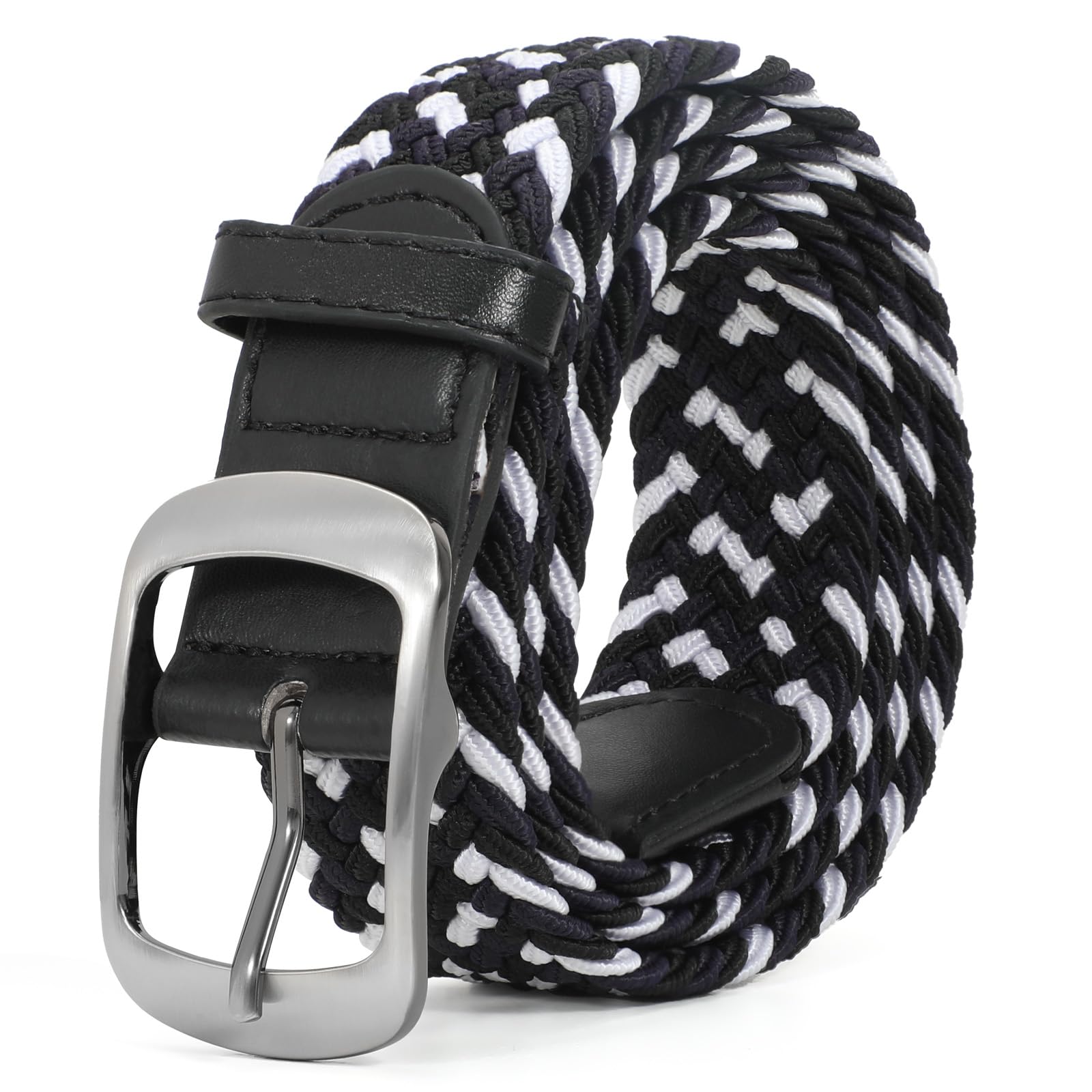 XZQTIVE Braided Belt Stretch Belt for Men and Women Multicolored Woven Golf Belt Elastic Jean Belts