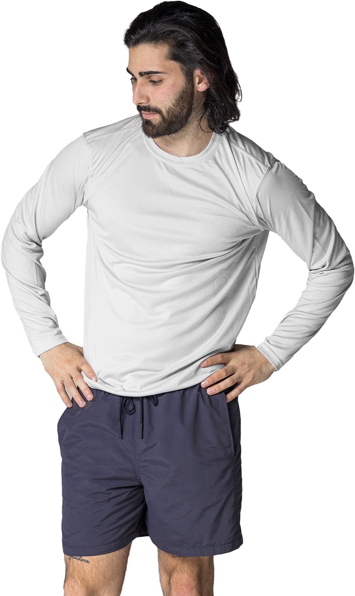 Men's Outdoor UPF 50+ Long Sleeve T-Shirt, UV Sun Protection for Fishing, Running, Hiking, Swimming