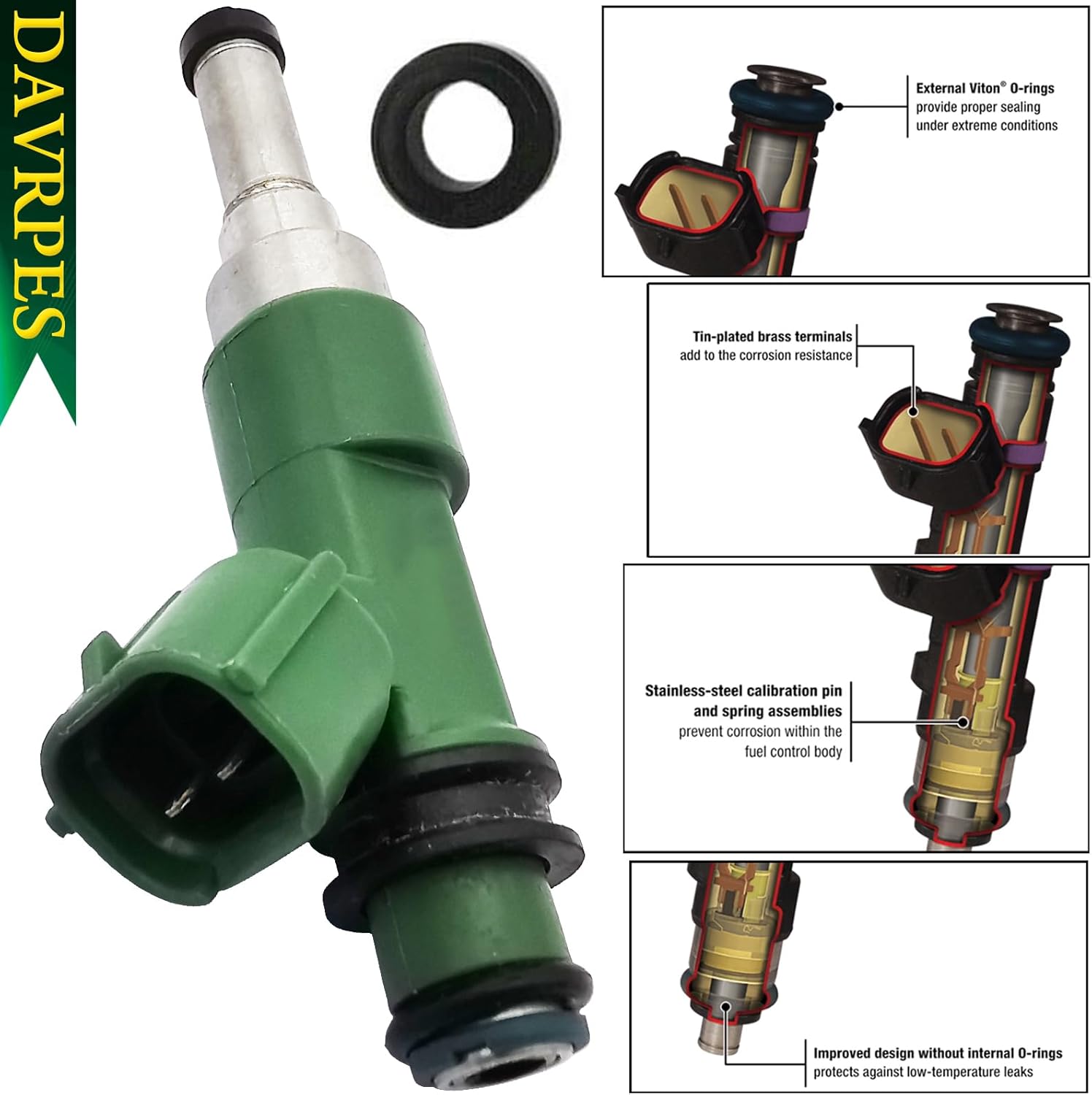 5VK-13761-00-00 Fuel Injectors 12 Holes Disc Engine Fuel Spray Nozzle For Yamaha Raptor 700 YFM700, 700R SE - YFM700RSES, XT660R, MT03 (25KW), XT660X 2006-2017 5VK137610000｜5VK 13761 00 00