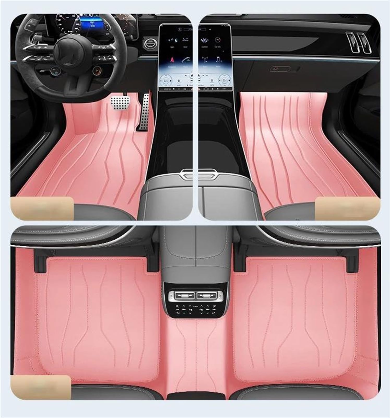 Ensemble complet sur mesure Tesla Model S avec tapis de talon renforcé