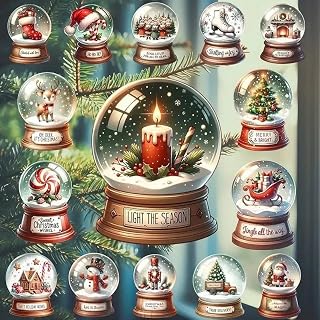 15pcs/Set Christmas Crystal Ball Ornaments Snowflakes Elk Xmas Tree Hanging Pendent for New Year Party Home Decor Supplies