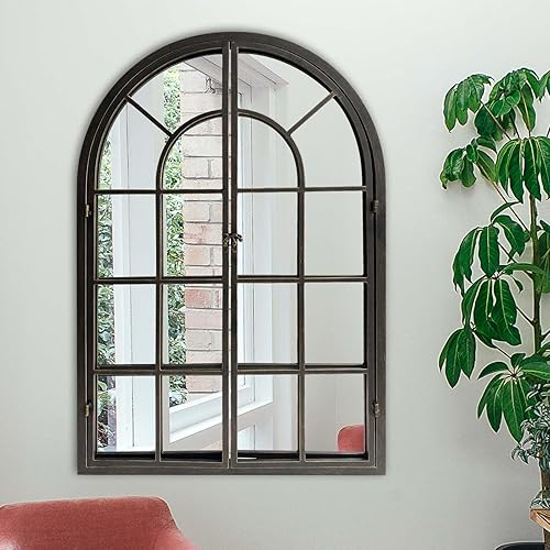 Miniatura 9 de ironsmithn Espejo de pared decorativo largo para colgar en la pared, para baño, sala de estar o dormitorio