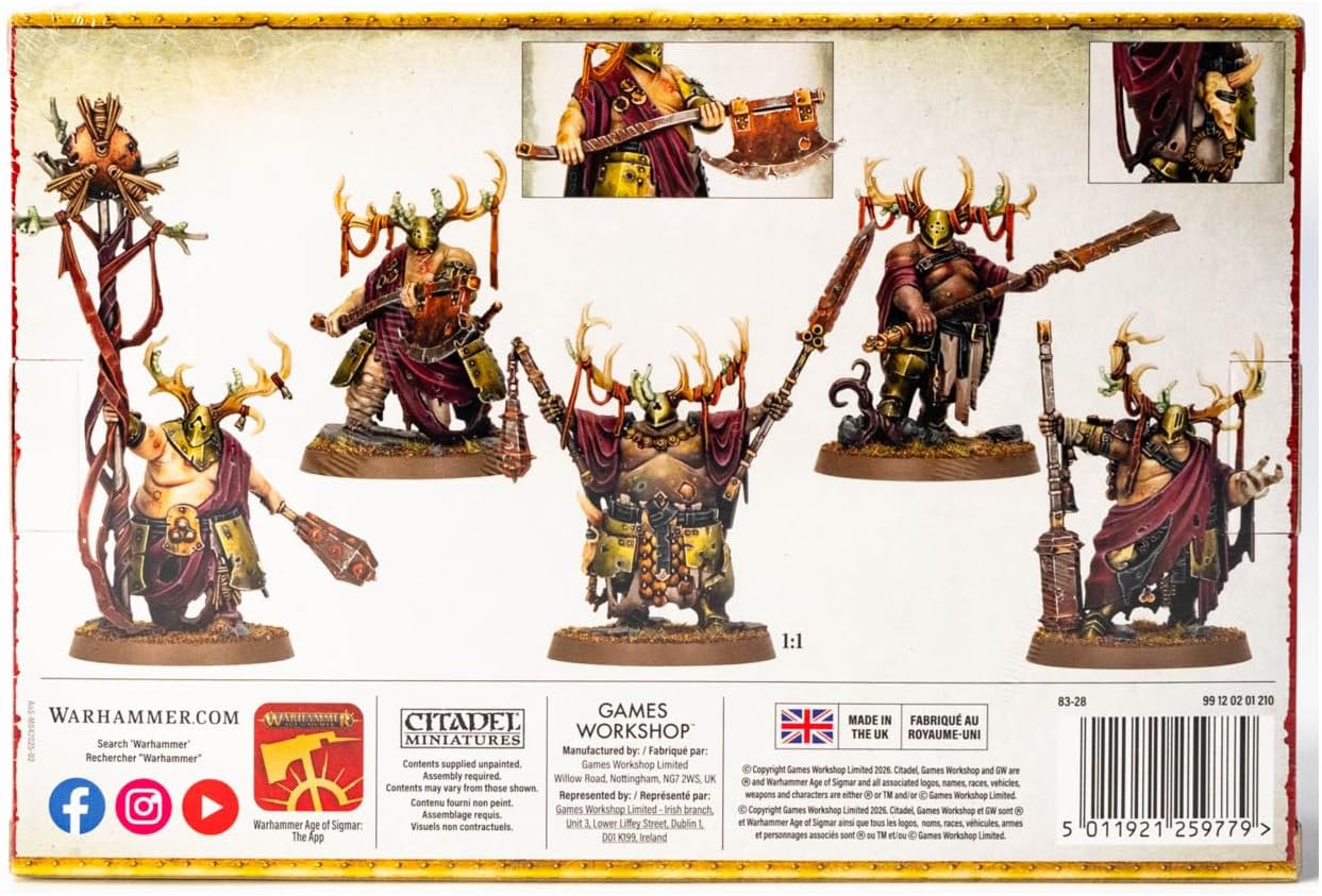 Warhammer Age of Sigmar Maggotkin of Nurgle Putrid Blightkings Multipart Plastic Miniatures Set