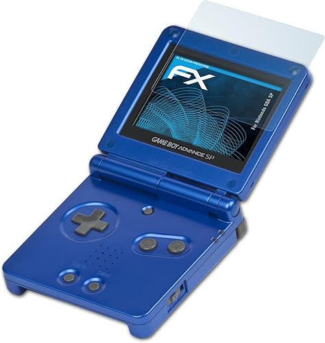 Película protectora de pantalla compatible con Nintendo GBA SP Protector de pantalla, película protectora FX ultra transparente (3X)