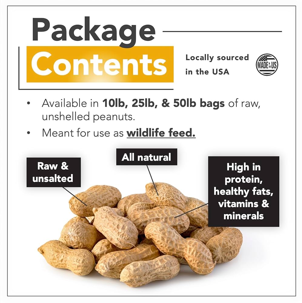 ナッツ Amazon.com: Home and Country USA Wildlife Feed Raw Peanuts