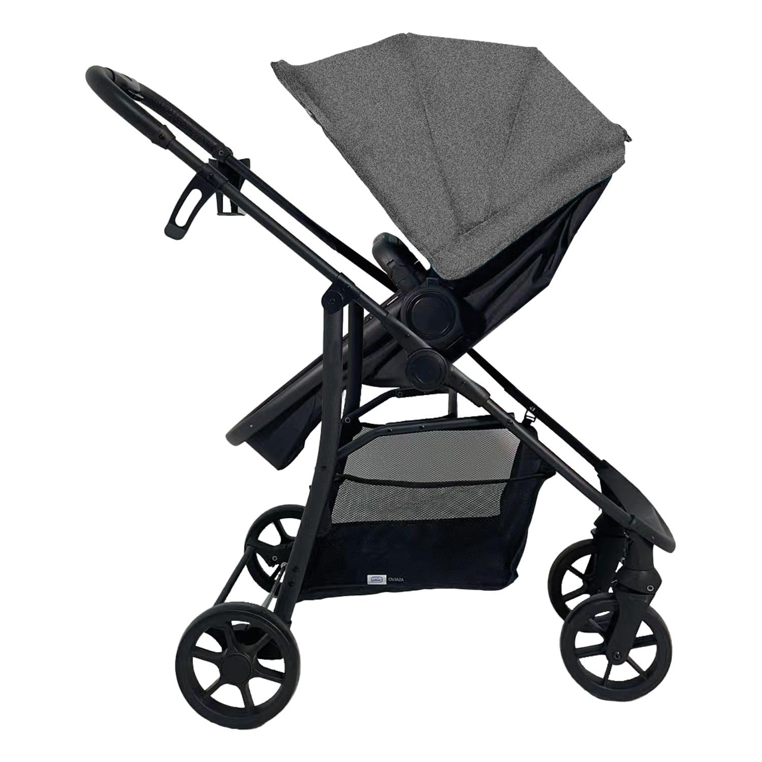 Asalvo PORTO Trío Convertible Cochecito Bebe 3 Piezas, Plegable, Compacto y Reclinable Silla de Paseo, con Silla Coche Bebé, Accesorios, Silla Reversible, Amplio Capazo, Antracita Gris