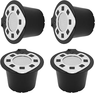 Pack of 4 Stainless Steel Lid Coffee Pods Refillable Filter Brewing Accessory Espresso Machine Accessories Accessories