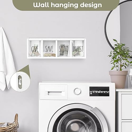 Miniatura 33 de Alcancía de madera para niños, caja de ahorro de dinero para adultos, bancos de niños para billetes y monedas, alcancía para niños y niñas, caja