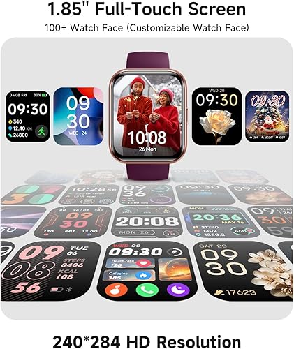 Miniatura 6 de Reloj inteligente para mujer, responderhacer llamadas, Alexa integrado, pantalla táctil de 1.85 pulgadas, rastreador de actividad física para