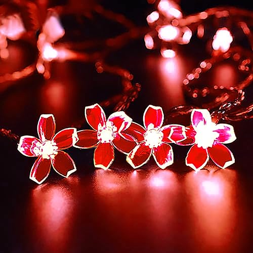 Miniatura 2 de ENRICHOUR HOME - ERH Guirnalda de luces de 16 luces LED de flor de cerezo impermeable decoración interior para campamento valla de jardín cumpleaños