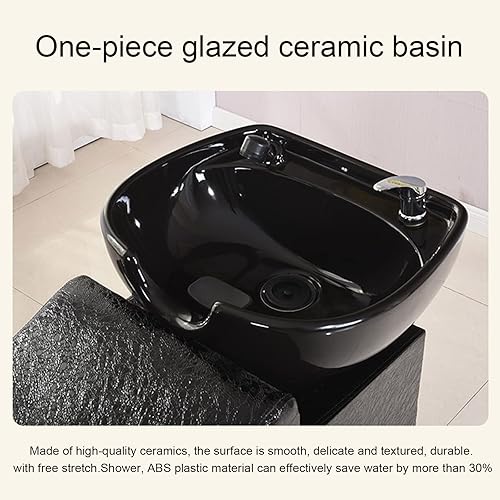 Miniatura 6 de Silla de lavado de espalda para champú, silla de lavabo de cerámica para champú, para equipo de salón de belleza (B)