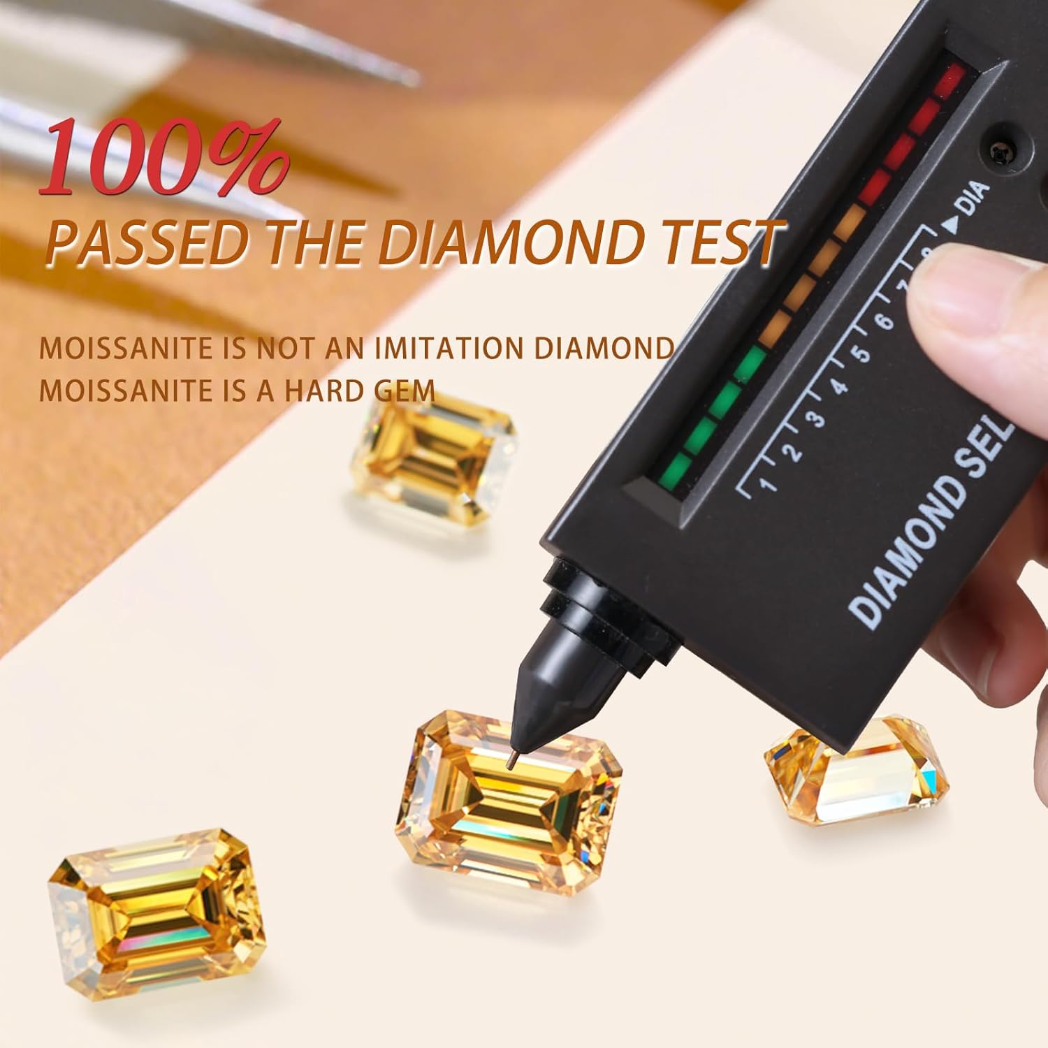Moissanite Loose Stone Lab Diamond Gemstones, VVS1 Clarity Emerald Princess Cushion Round Cut for Diamond Jewelry, Earrings, Necklaces, Rings, Handmade Jewelry with GRA Certificate