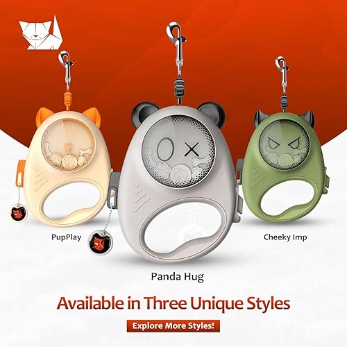 Miniatura 5 de Correa retráctil para perro, cinta de nailon fuerte de 13 pies con correa de bloqueo automático para perros pequeños de hasta 20 libras, sin