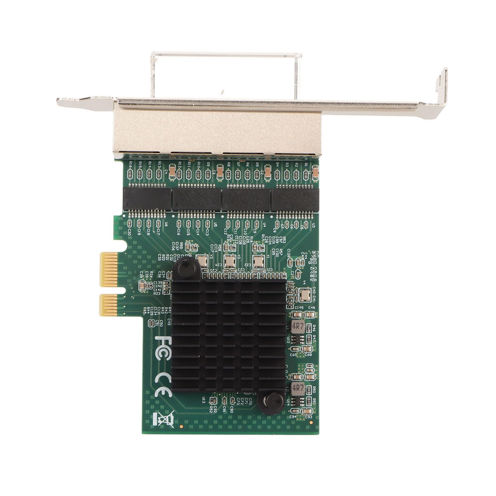 Carte Réseau PCIe 4 Ports, Carte Réseau PCIe Gigabit pour Chipset Realtek 8111F, Carte D'interface Réseau Gigabit Ethernet PCIe X1, Carte Réseau Adaptateur Serveur NIC